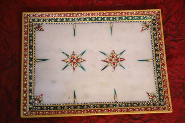 Marble Meenakari Tray - Image 2
