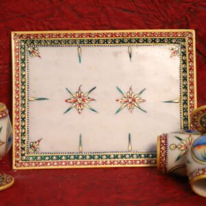 Marble Meenakari Tray