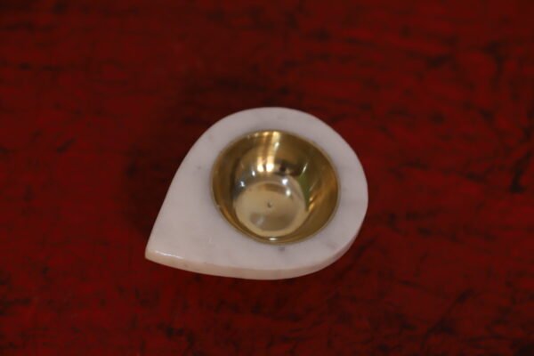 Marble Round Diya - Image 3