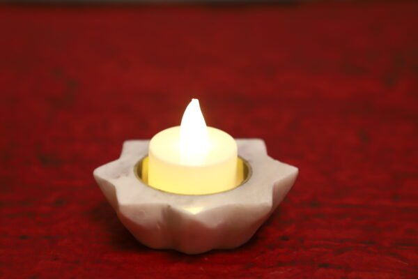 Marble Lotus Diya